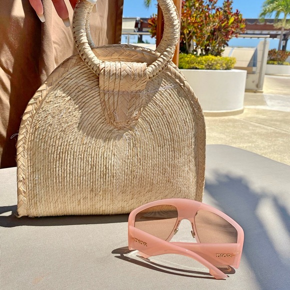 Dior Pink Oversized Square Sunglasses - Picture 2 of 2